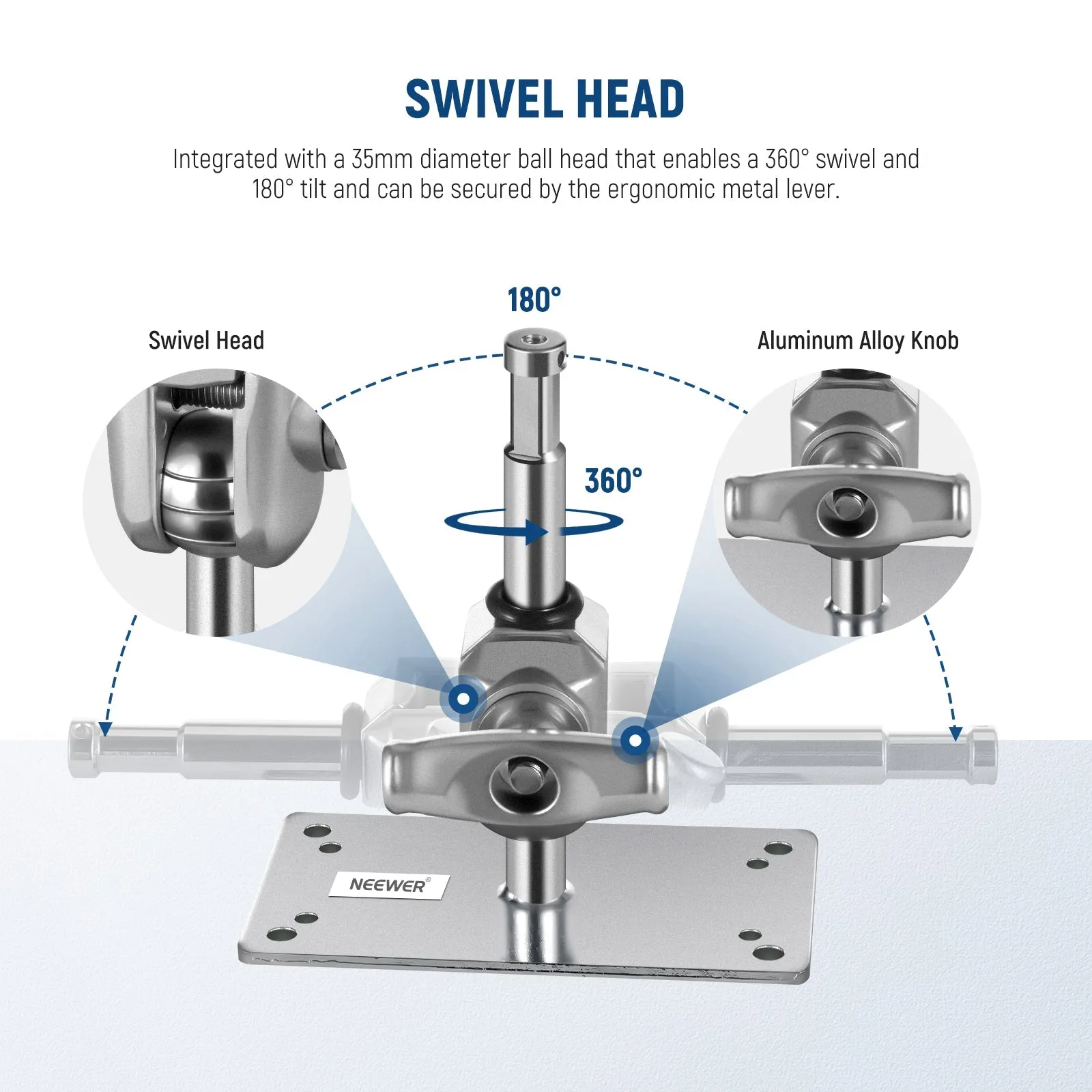 NEEWER ST-WM2 6.5 Inch Wall Ceiling Mount