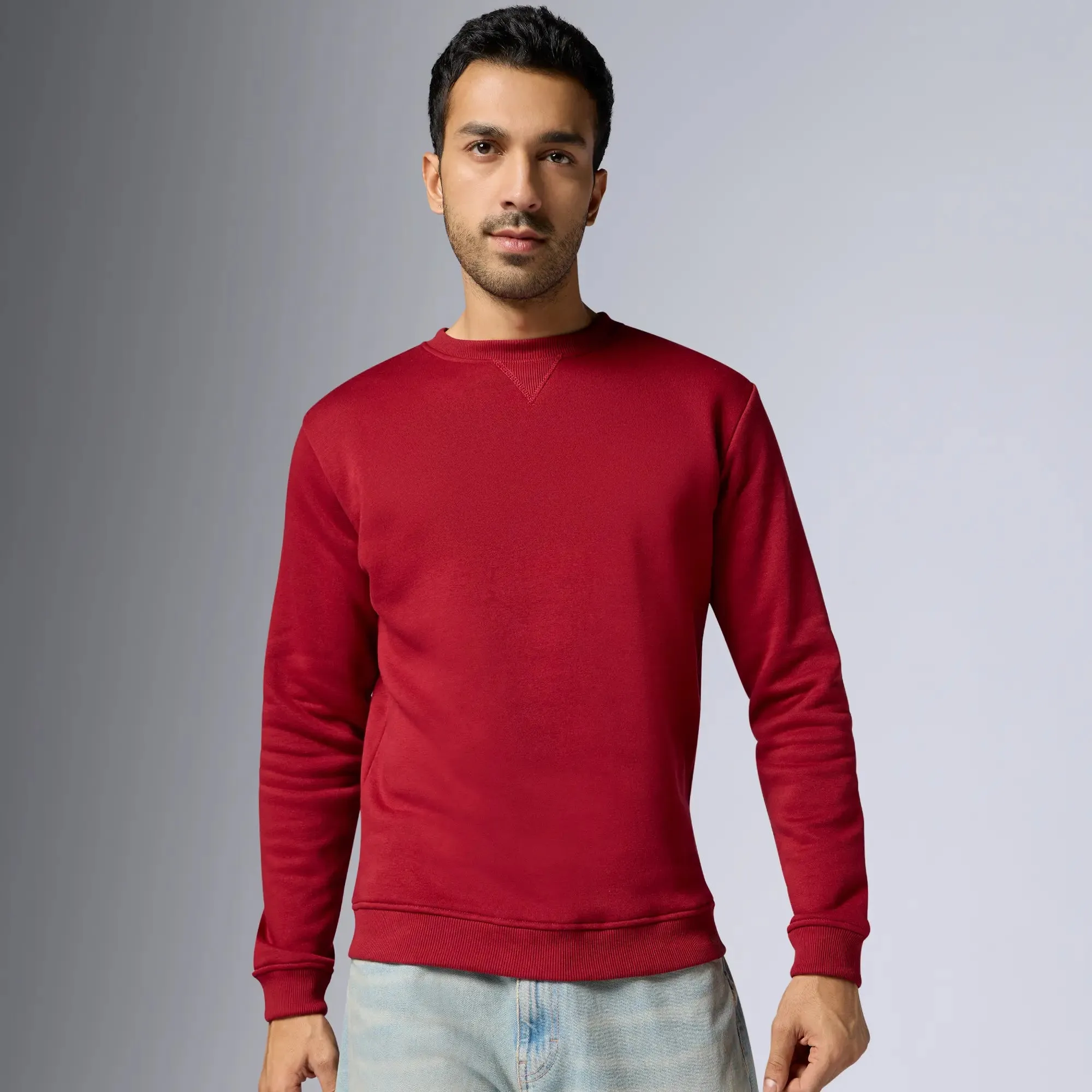 Neo French Terry Cotton-Blend Sweatshirt Auburn Red