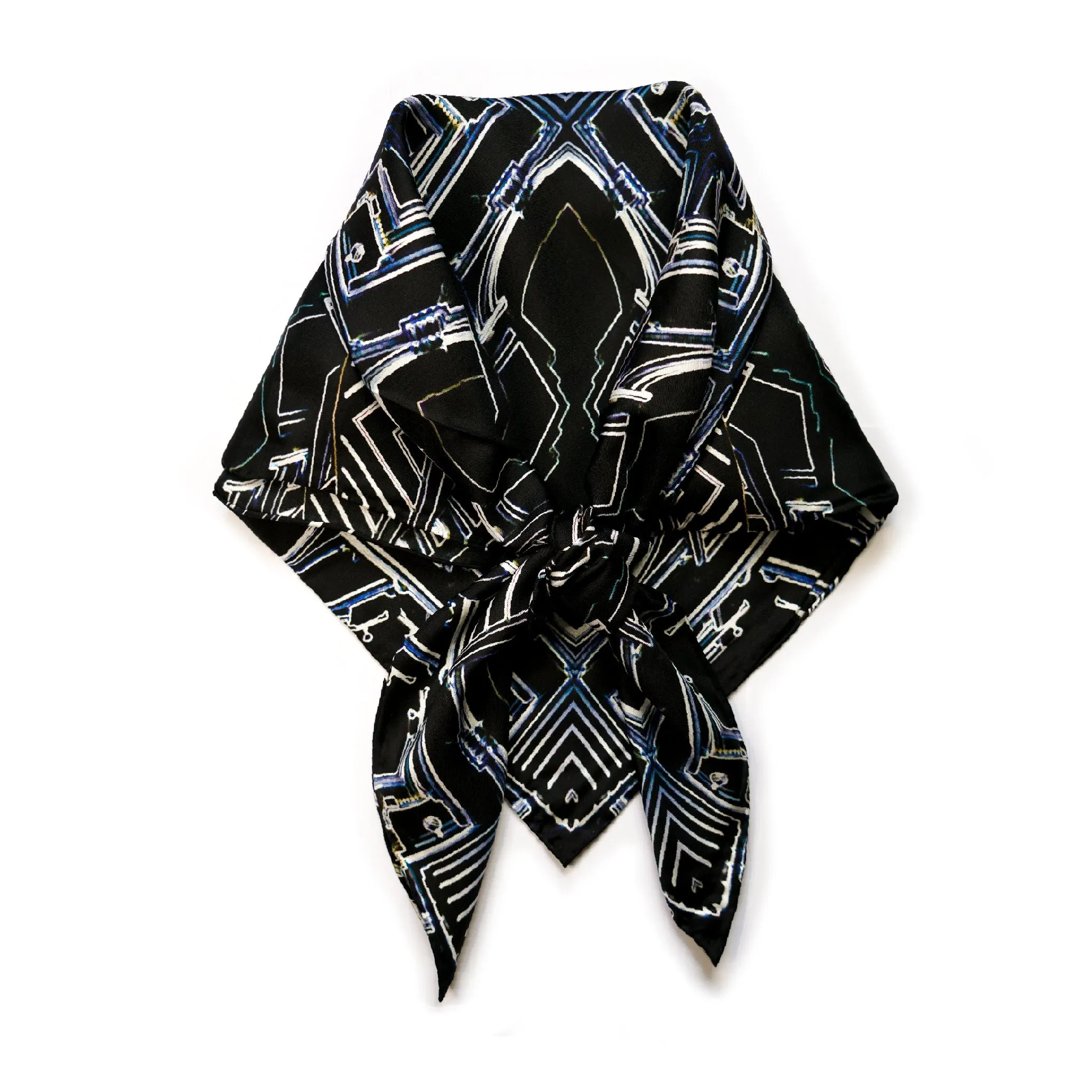 Neon the Stable Block - Premium Silk Scarf 90