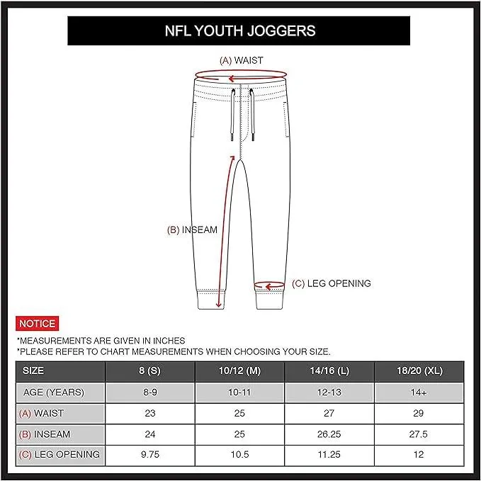 NFL Official Youth Super Soft Supreme Jogger Sweatpants|Buffalo Bills