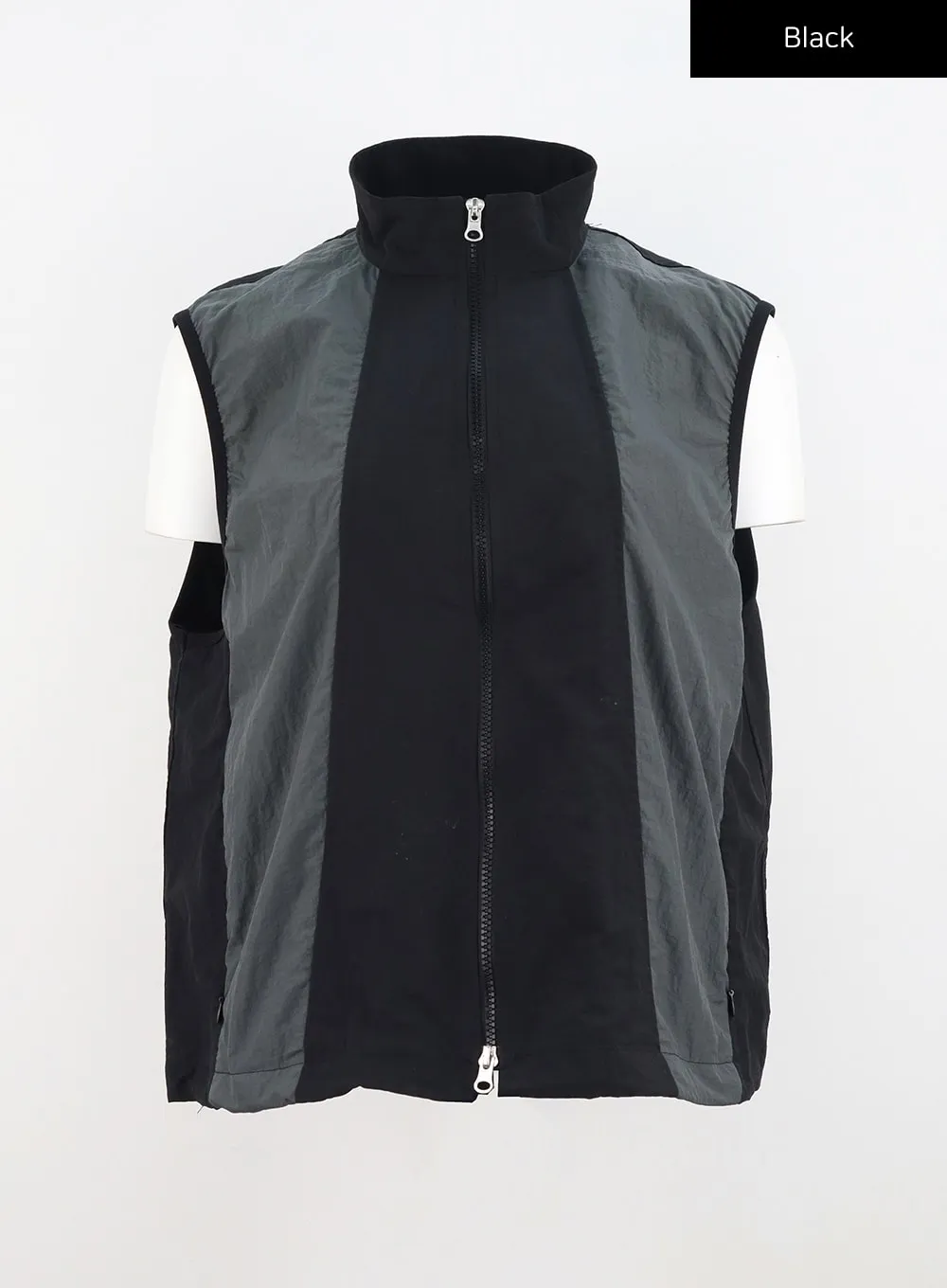 Nylon Sleeveless Zip-Up CU323