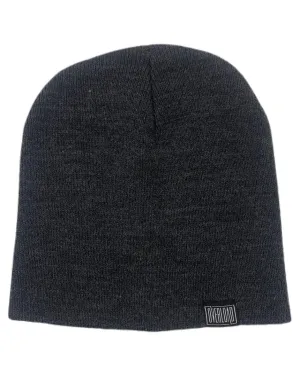 Overload Clip Tag Classic Knit Beanie - Charcoal Grey