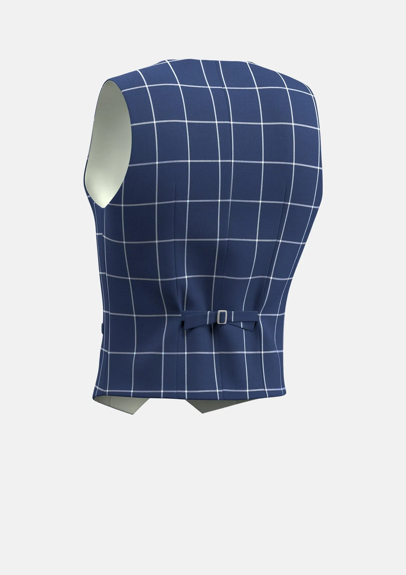 Oxford Blue Windowpane Vest