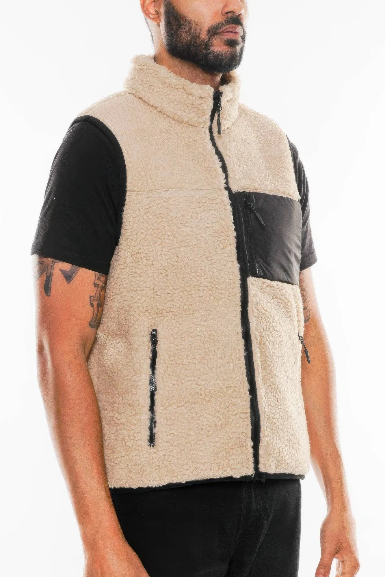 Padded Sherpa Fleece Vest