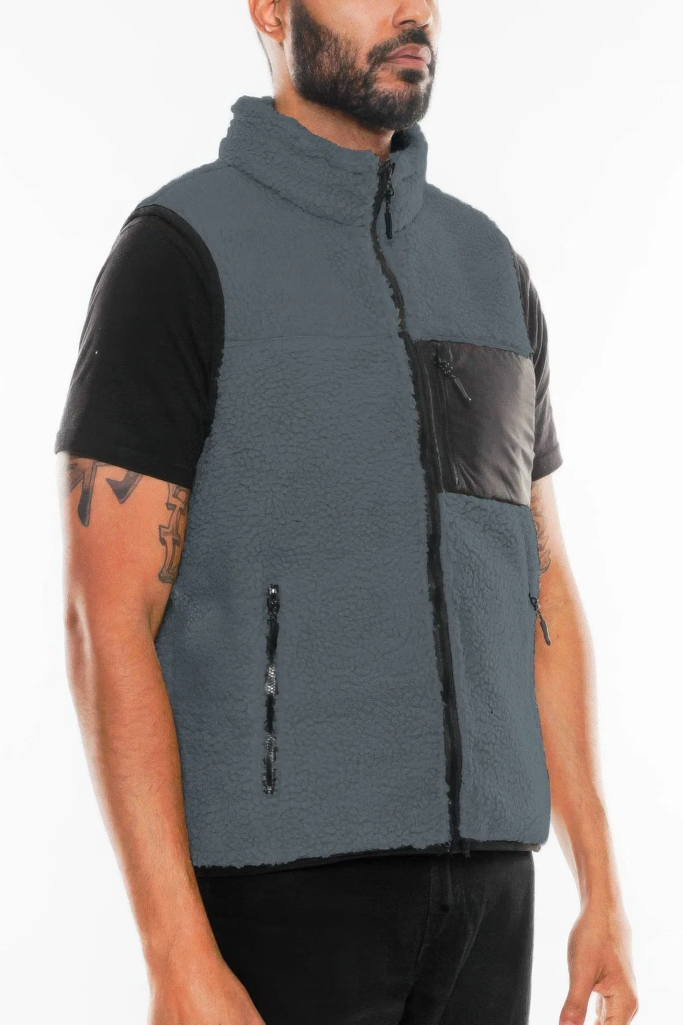 Padded Sherpa Fleece Vest