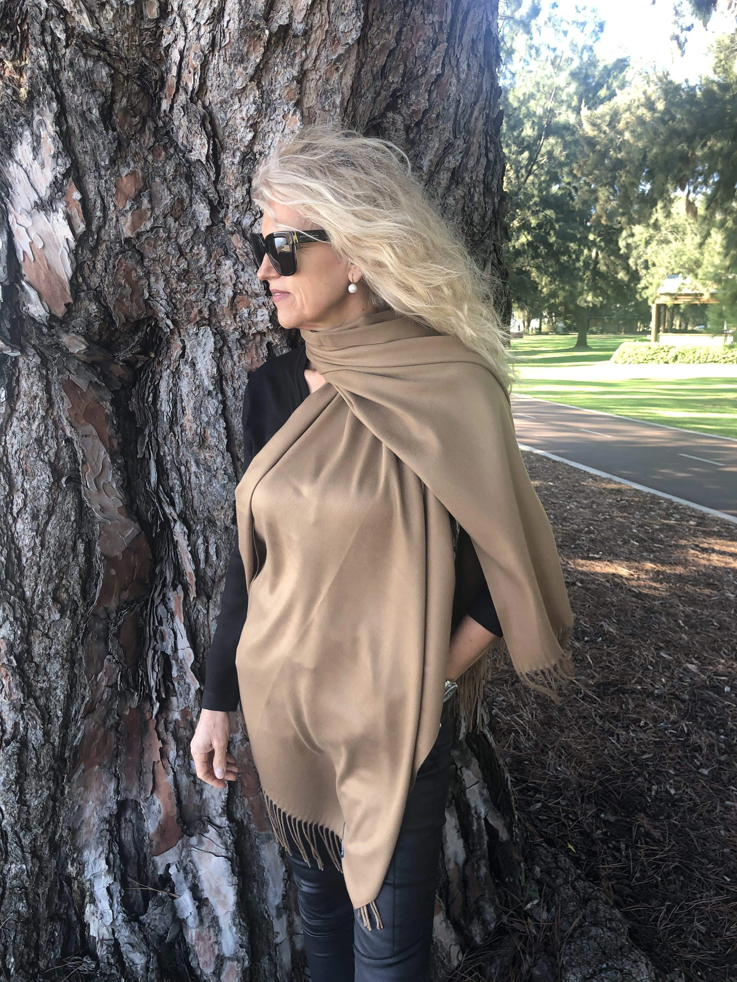 Pashmina Shawl Tobacco - Luxury Pashmina