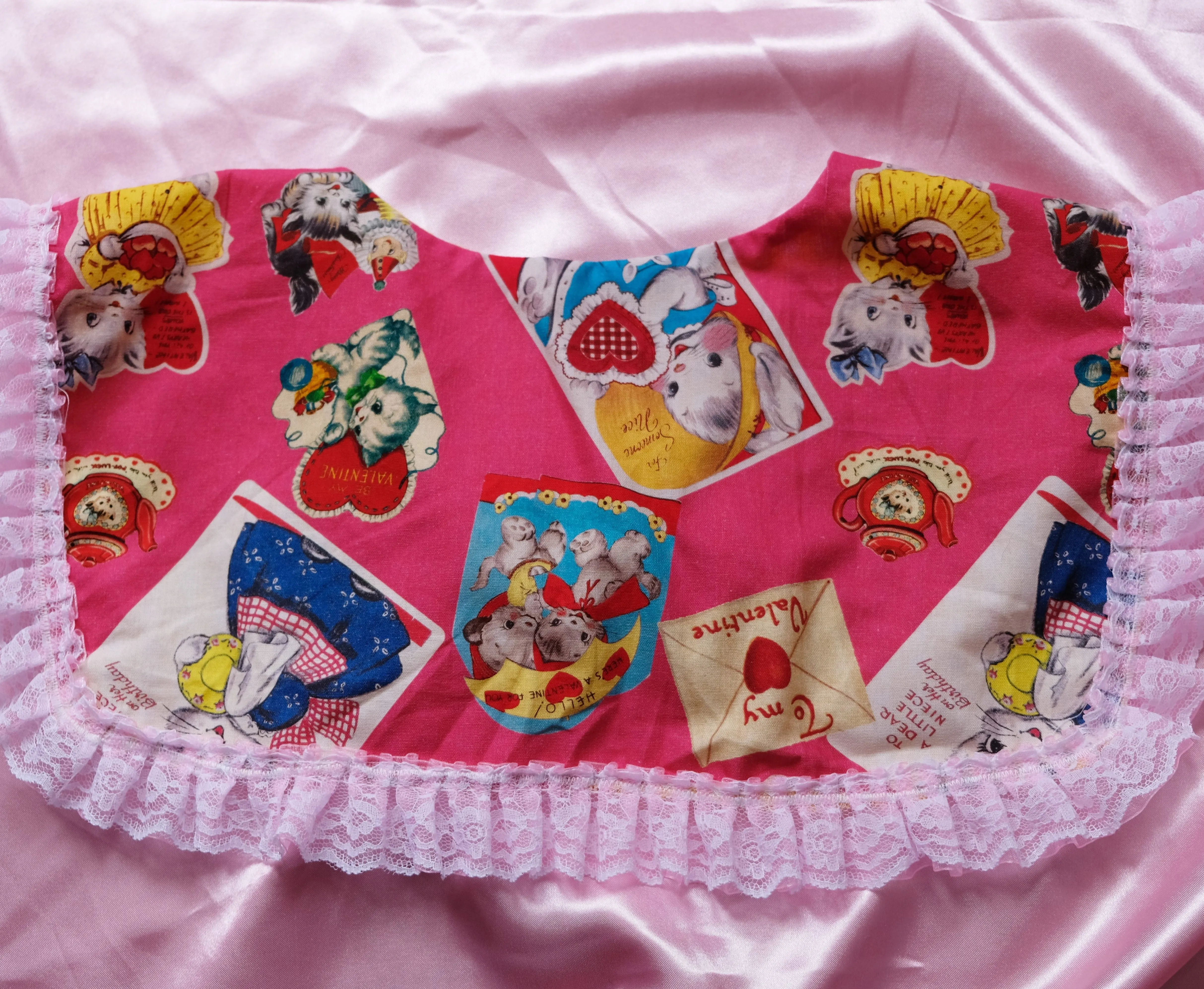 Pink Kitsch Kittens Sailor Collar