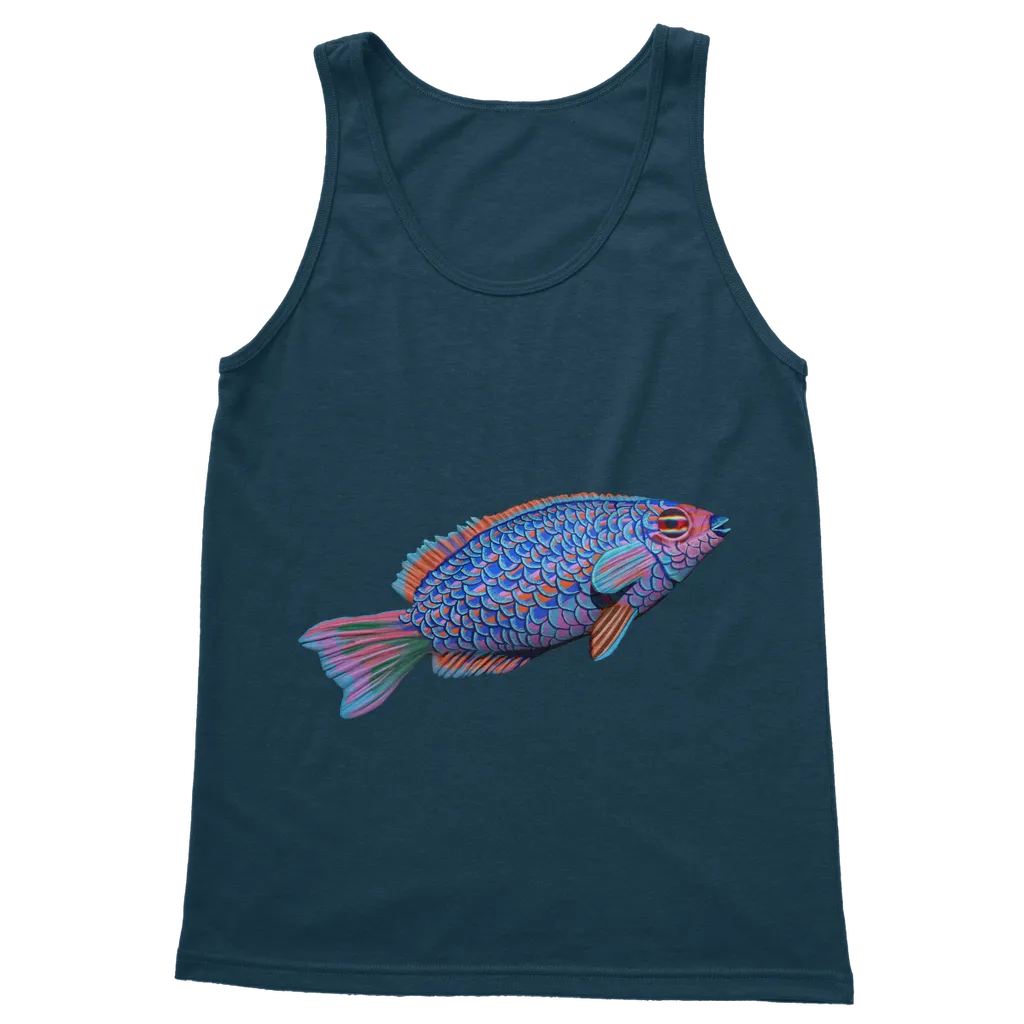 Purple and Blue Fish Classic Adult Vest Top