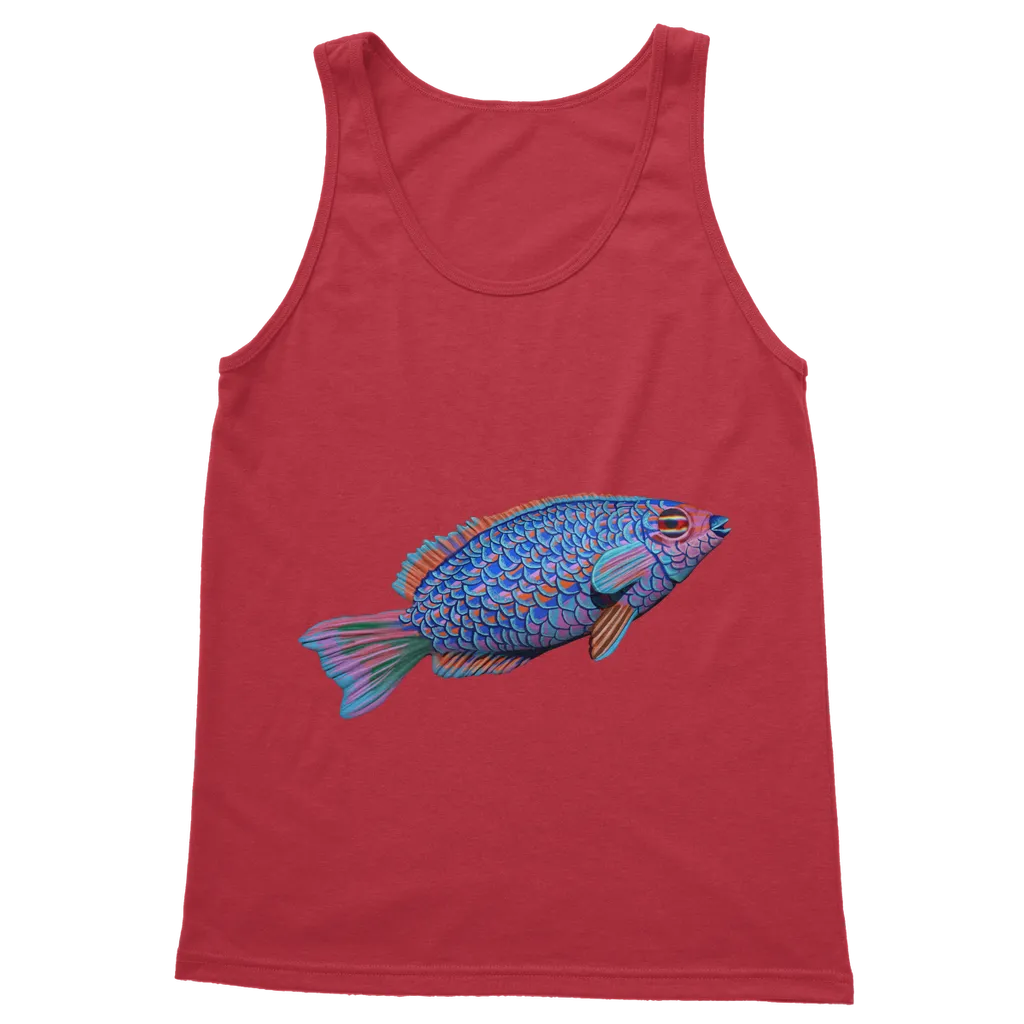 Purple and Blue Fish Classic Adult Vest Top