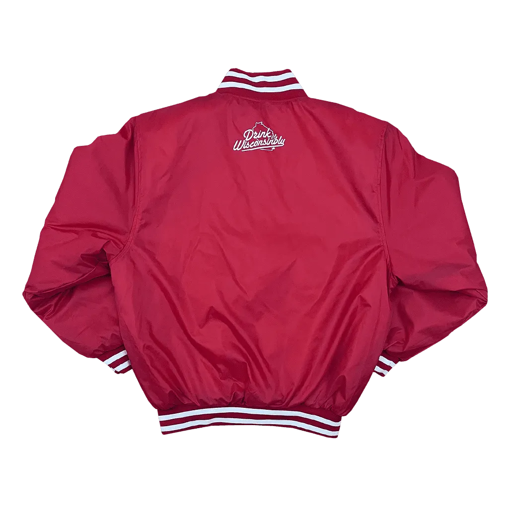 "Happy Old Fashioned" Red Nylon Jacket