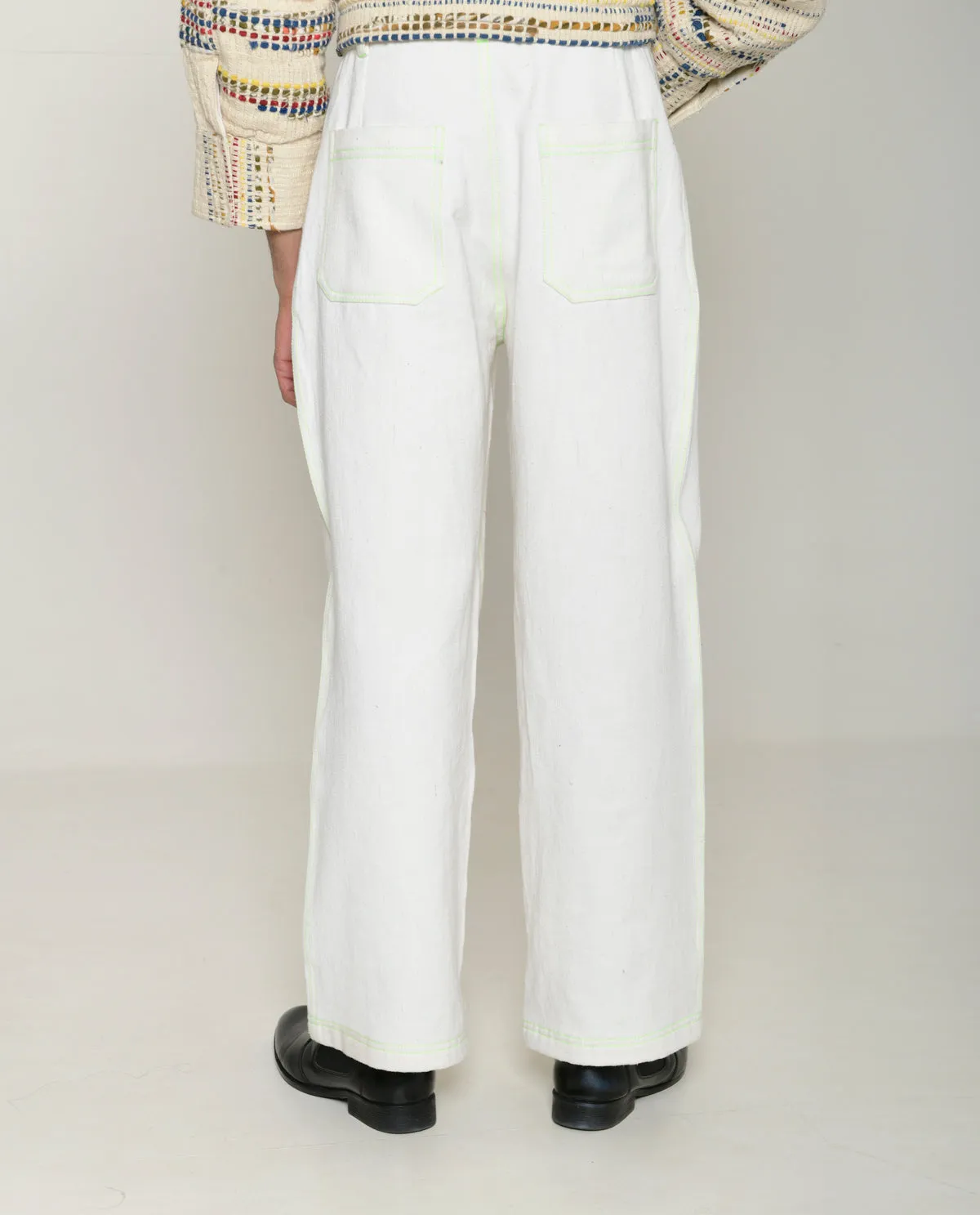 RECYCLED HATSU WHITE CARGO PANTS