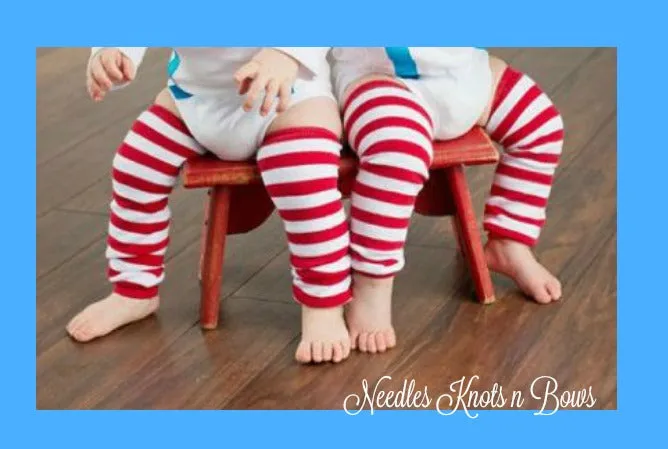 Red & White Striped Leg Warmers, Baby Toddler Leg Warmers, Kids