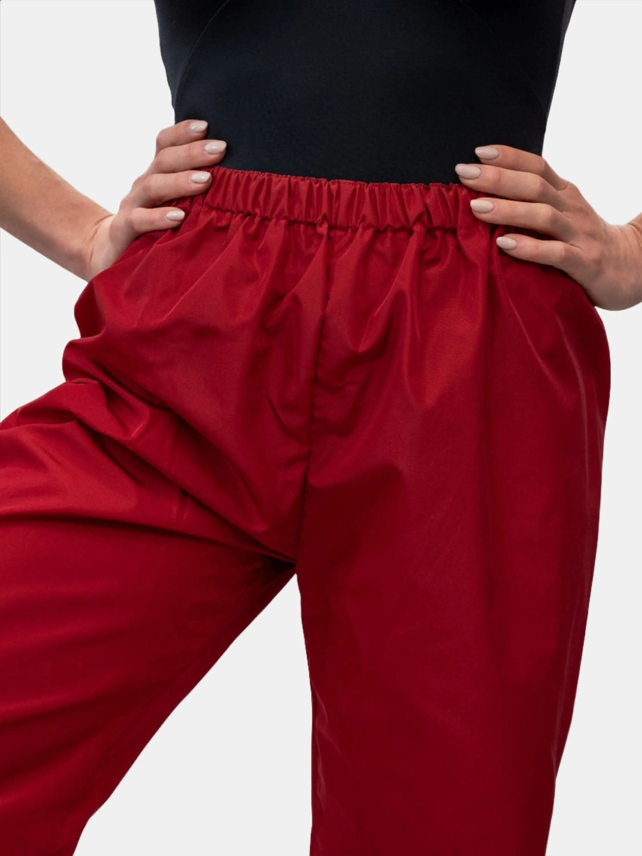 Red Warm-Up Dance Trash Bag Pants MP5003