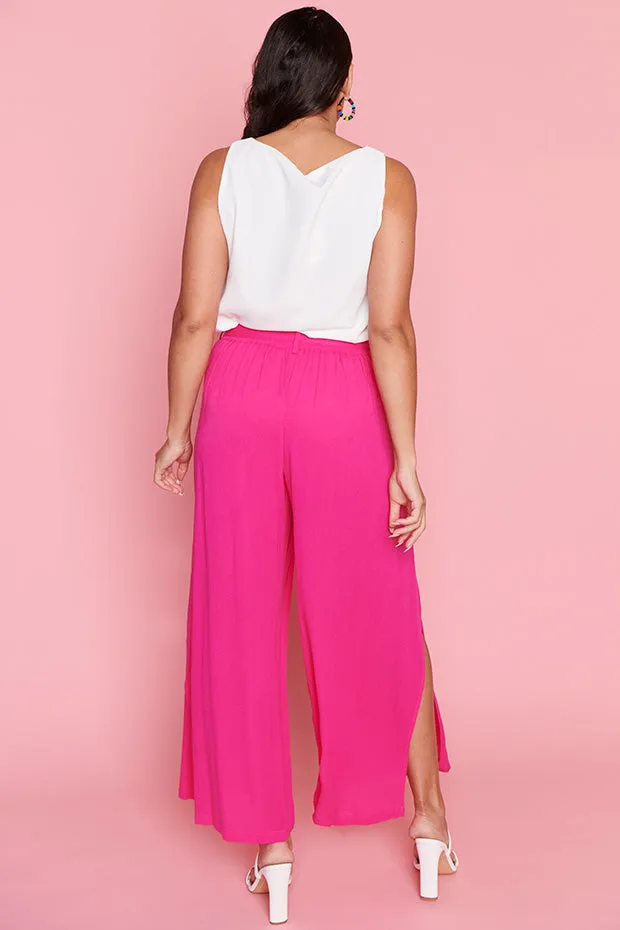 Reese Strawberry Pink Wrap Pant