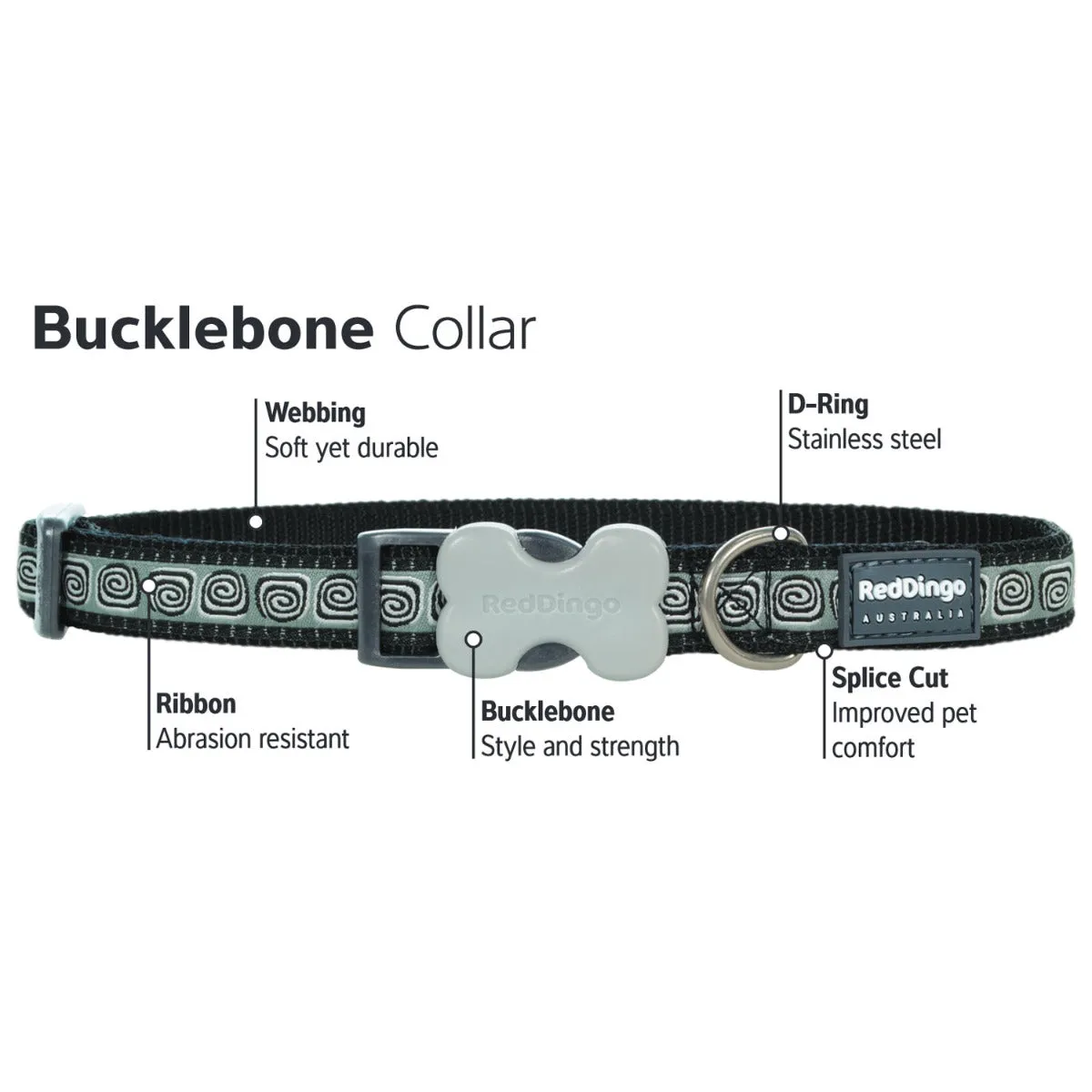 Reflective Bones Purple Dog Collar