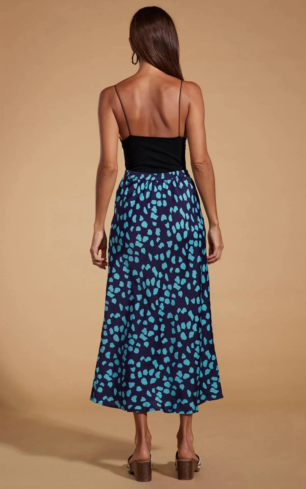 Renzo Skirt | Ice Blue On Navy Cloud