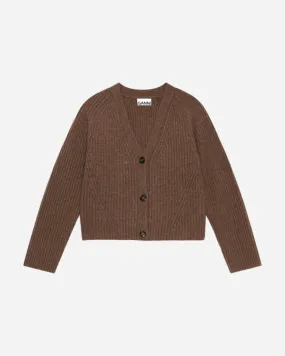 Rib Knit Cardigan - Fossil