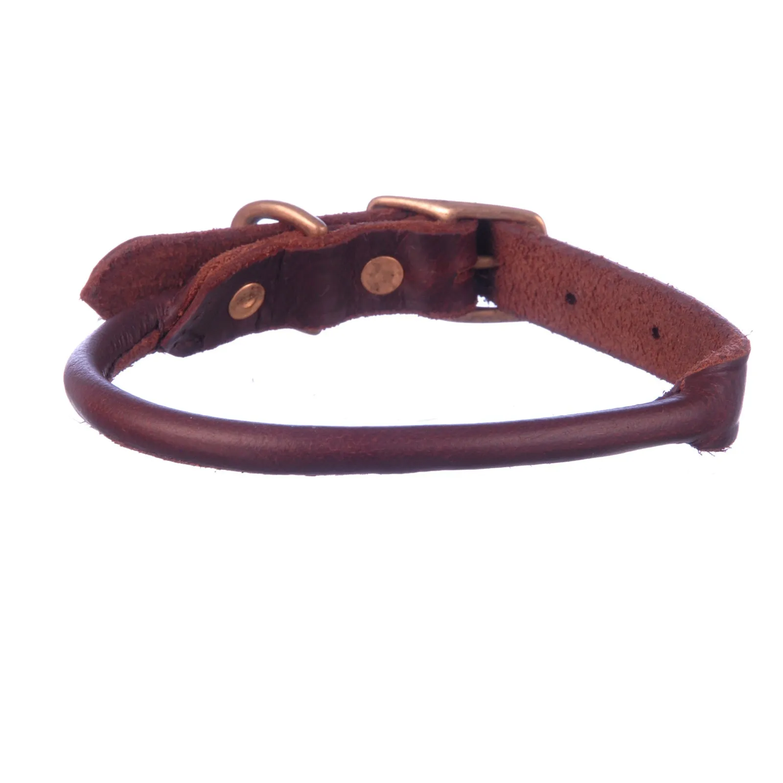 Rolled Leather Dog Collars, 1" x 23"