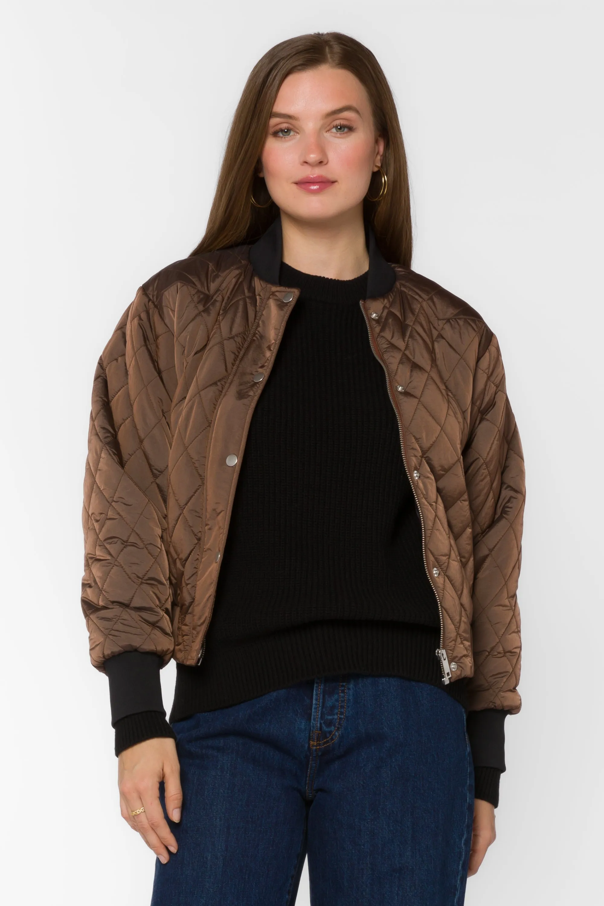 Sakura Brown Bomber Jacket