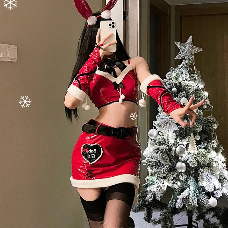 Santa's Baby Girl Latex Bunny Set