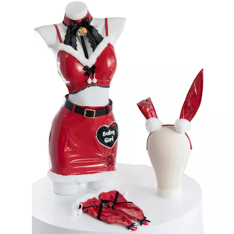 Santa's Baby Girl Latex Bunny Set