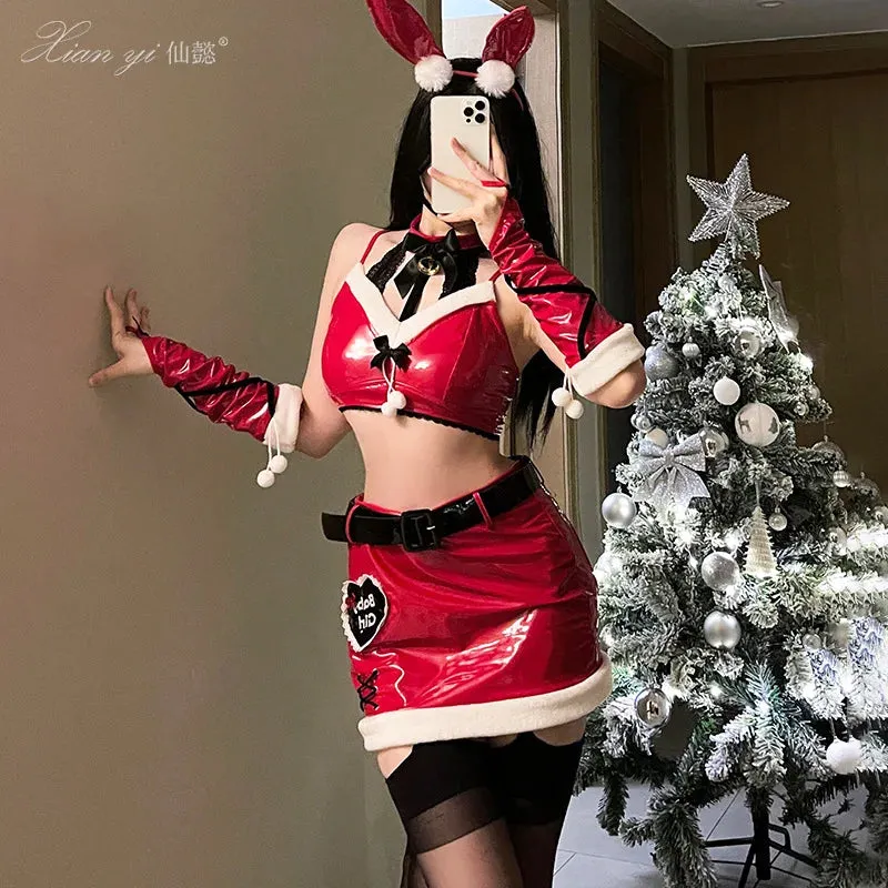 Santa's Baby Girl Latex Bunny Set