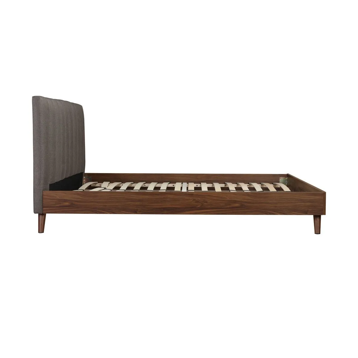 Sasha Queen Platform Bed with Upholstered Headboard