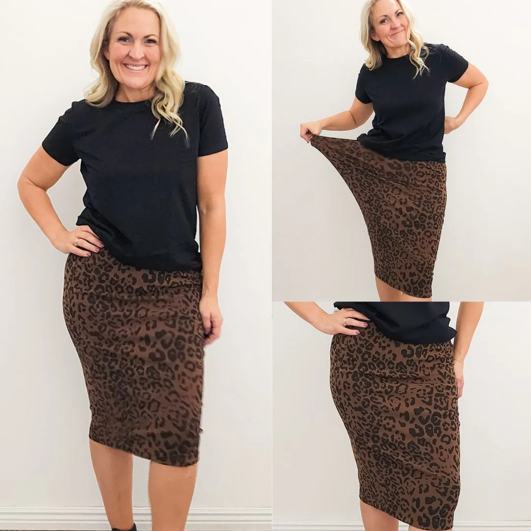 Savanah Leopard Pencil Skirt