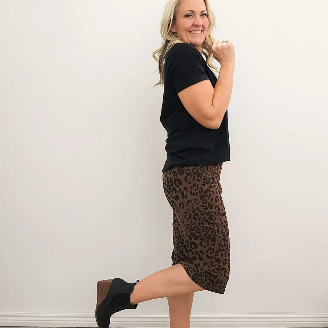 Savanah Leopard Pencil Skirt