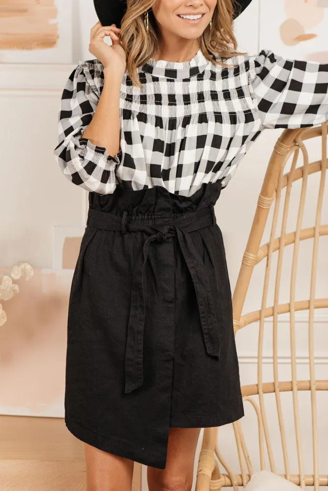 Seville Paperbag Skirt in Black