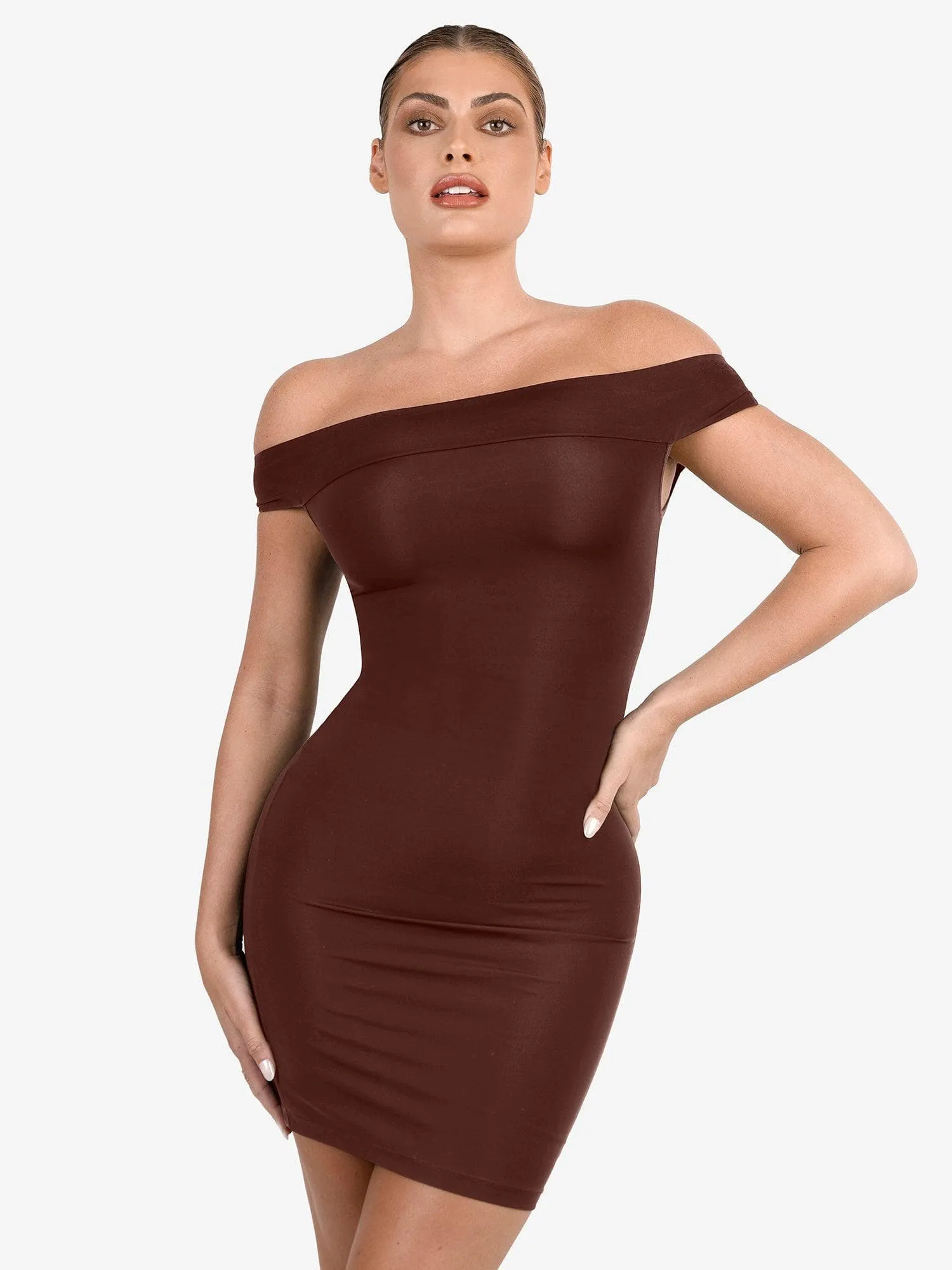 Shapewear Off-the-Shoulder Bodycon Mini Dress