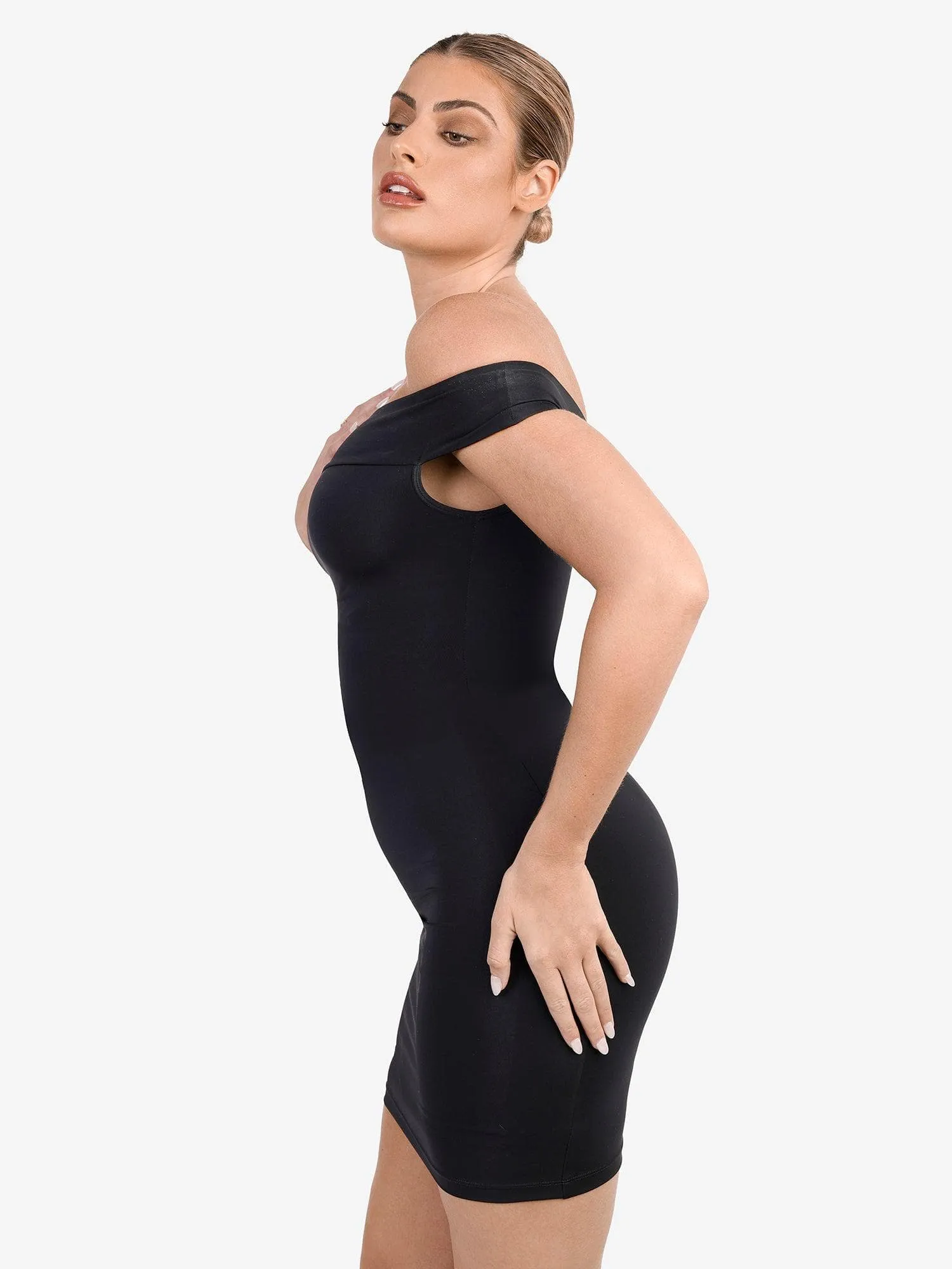 Shapewear Off-the-Shoulder Bodycon Mini Dress