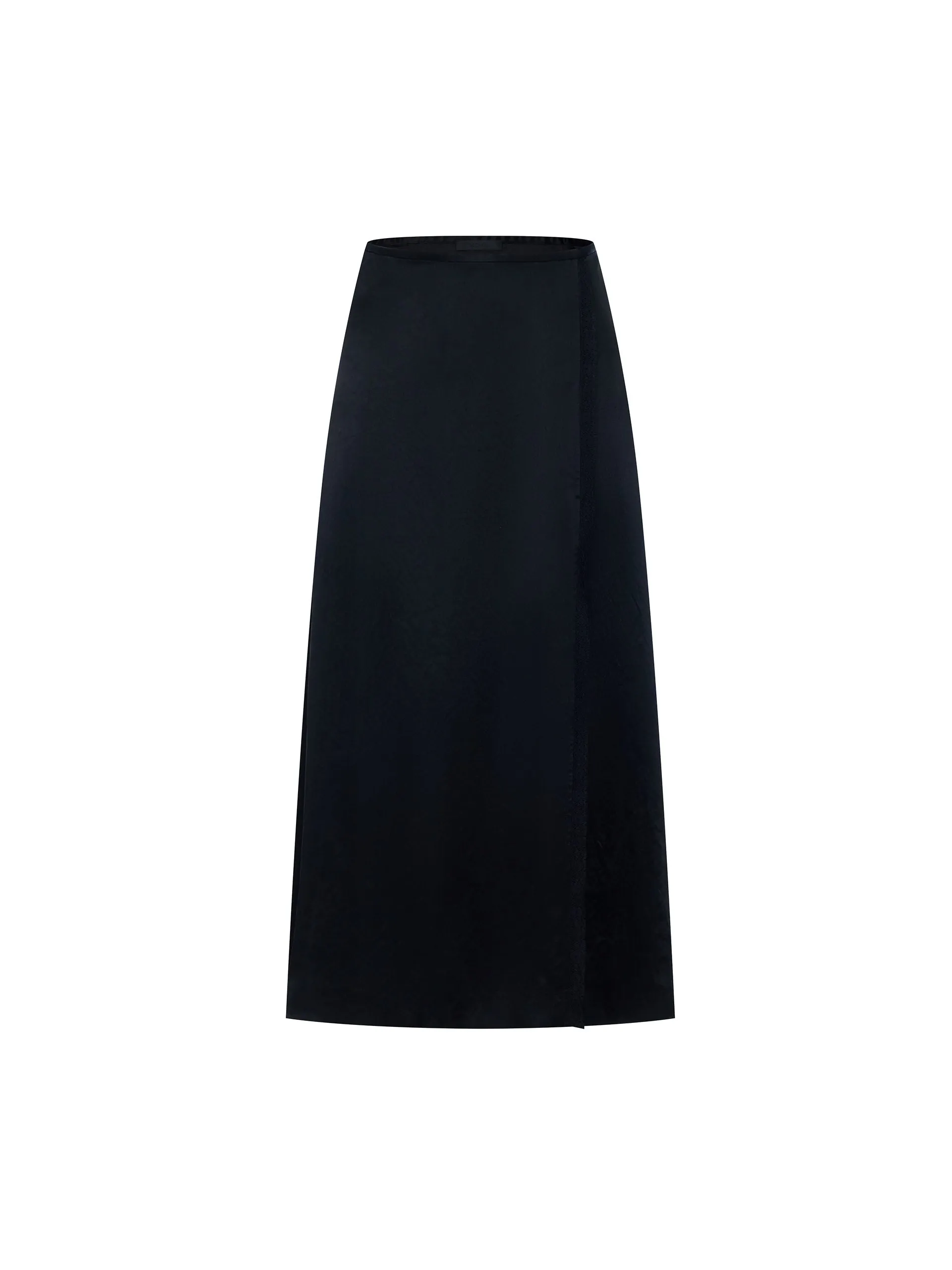 Slant Slit Detail Midi Skirt