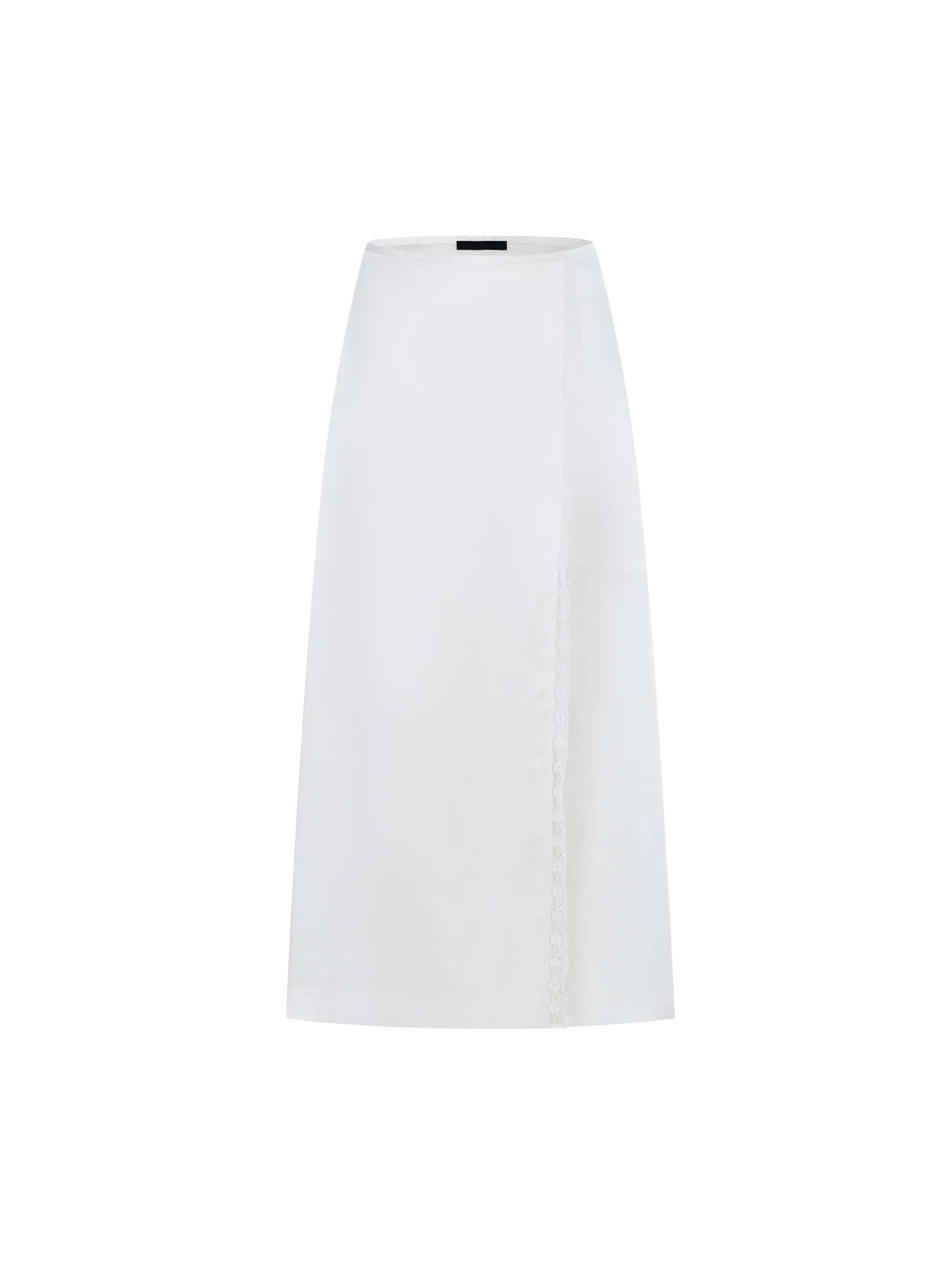 Slant Slit Detail Midi Skirt