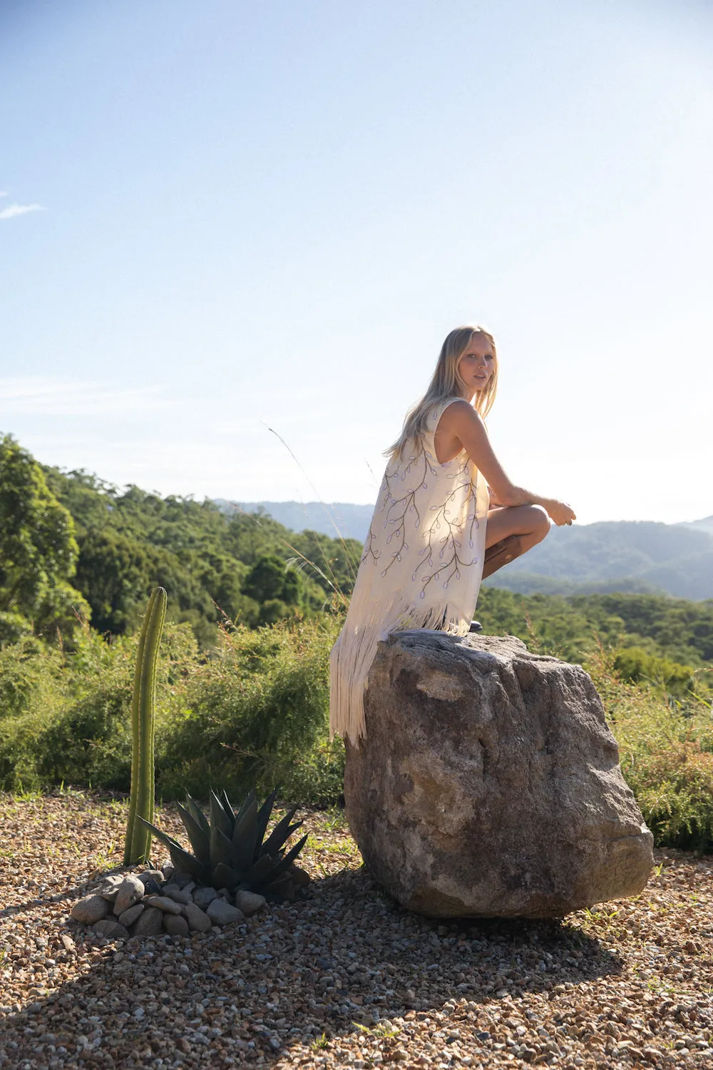 Smoke On The Water Beaded   Fringe Vest