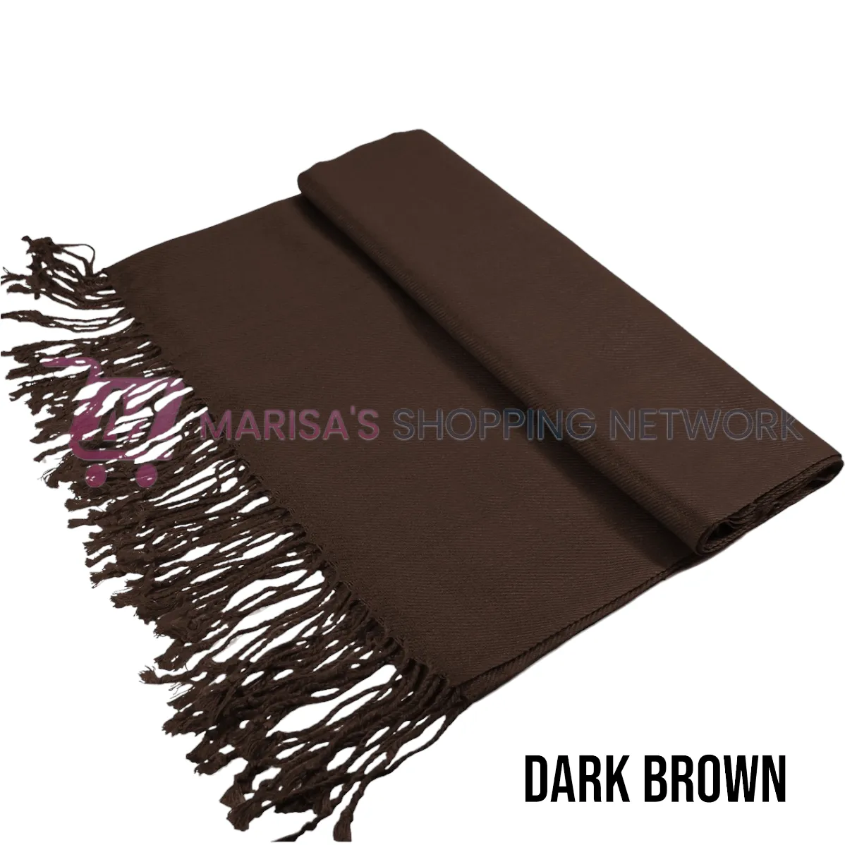 Solid Dark Brown Pashmina Scarves