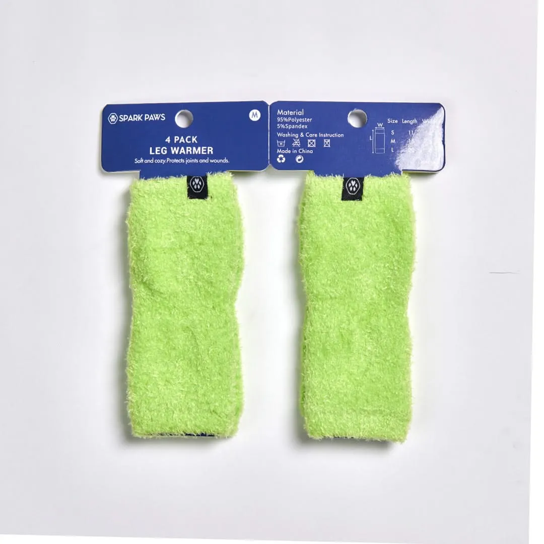 Stretchy Fleece Dog Leg Warmer Sleeves - Lime