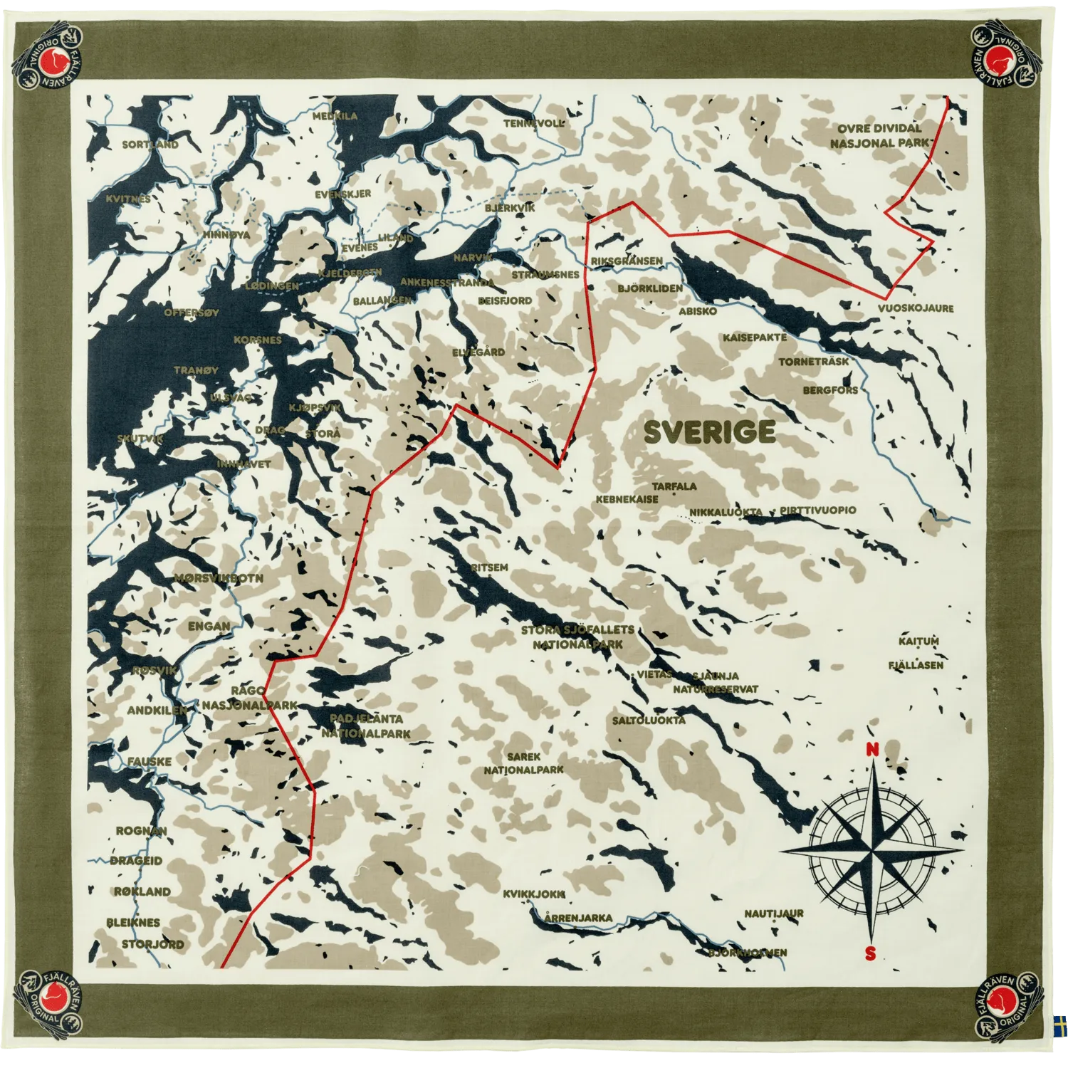 Swedish Map Scarf