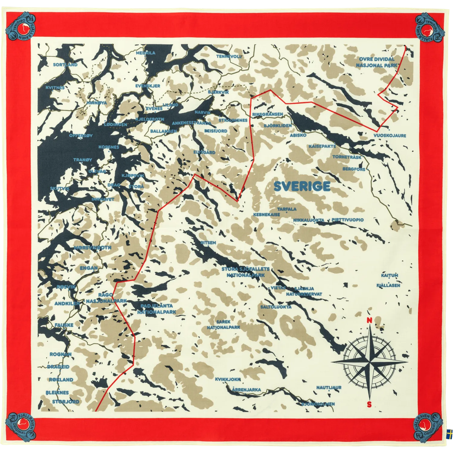 Swedish Map Scarf