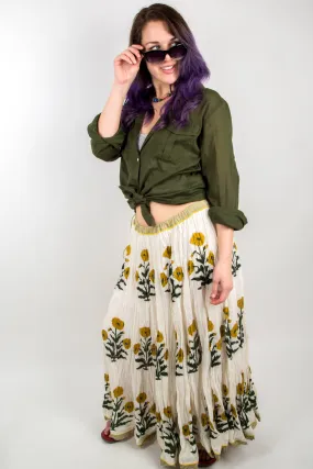 Swing Skirt-Yellow Poppy