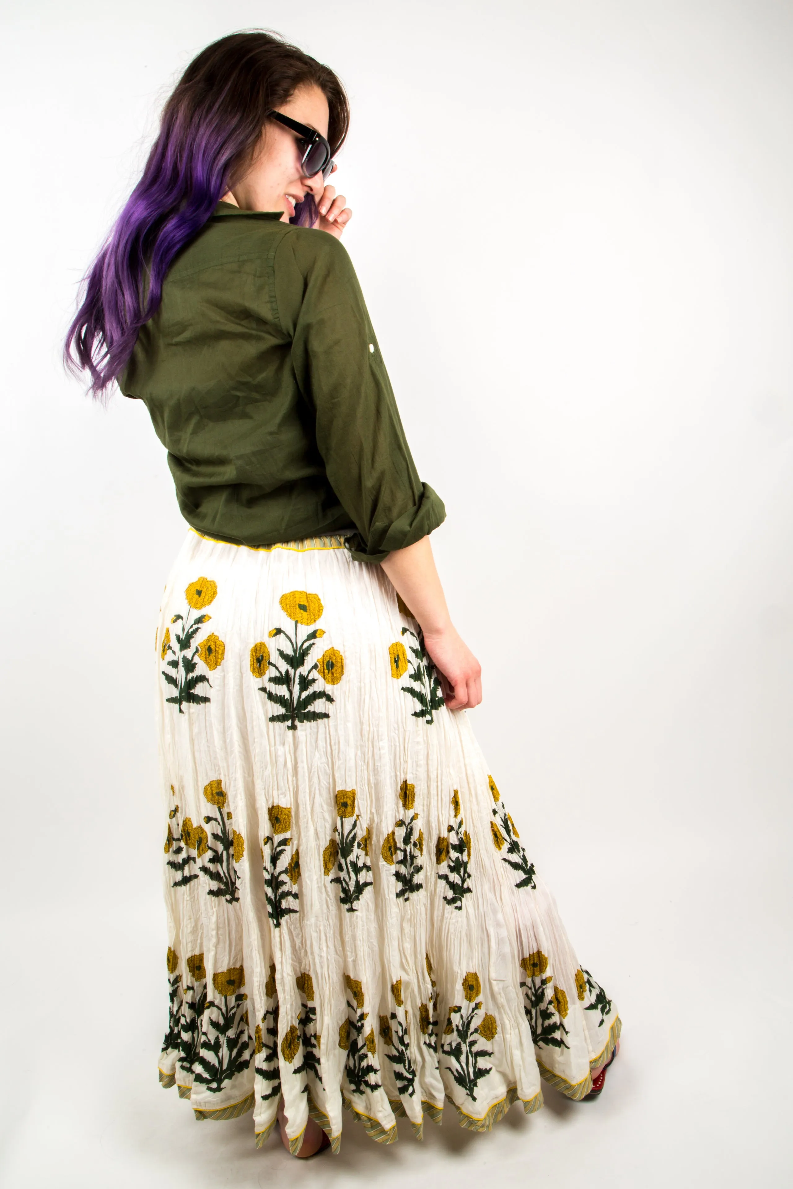 Swing Skirt-Yellow Poppy