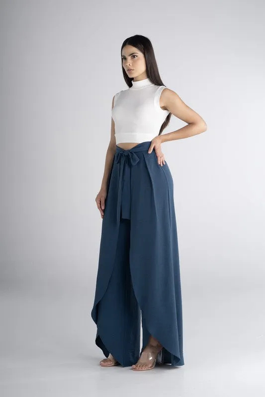 Teal Island Breeze Wide Leg Pants