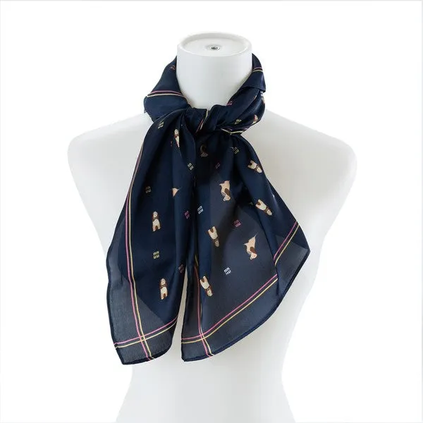 TEEK - PUPPY PATTERN SILK FASHION SCARF