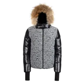 Teen's Reversible Black & White Knit | Black Fur – Manteau Jr