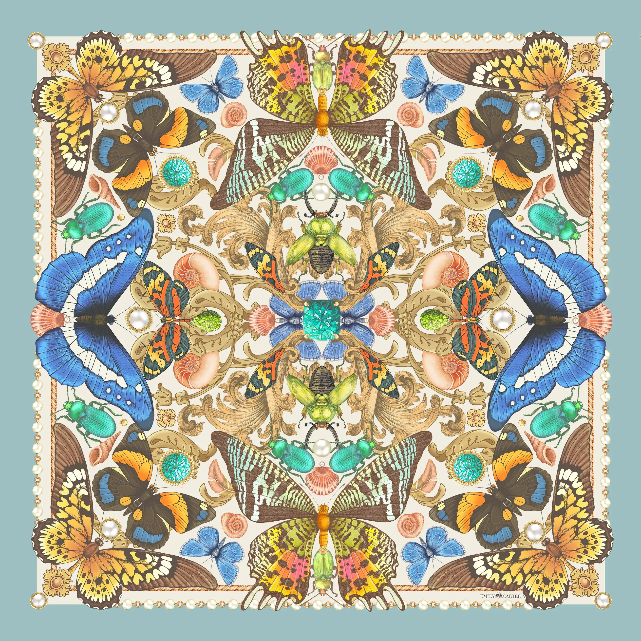 The Baroque Butterfly Scarf | 65x65cm [Preorder]