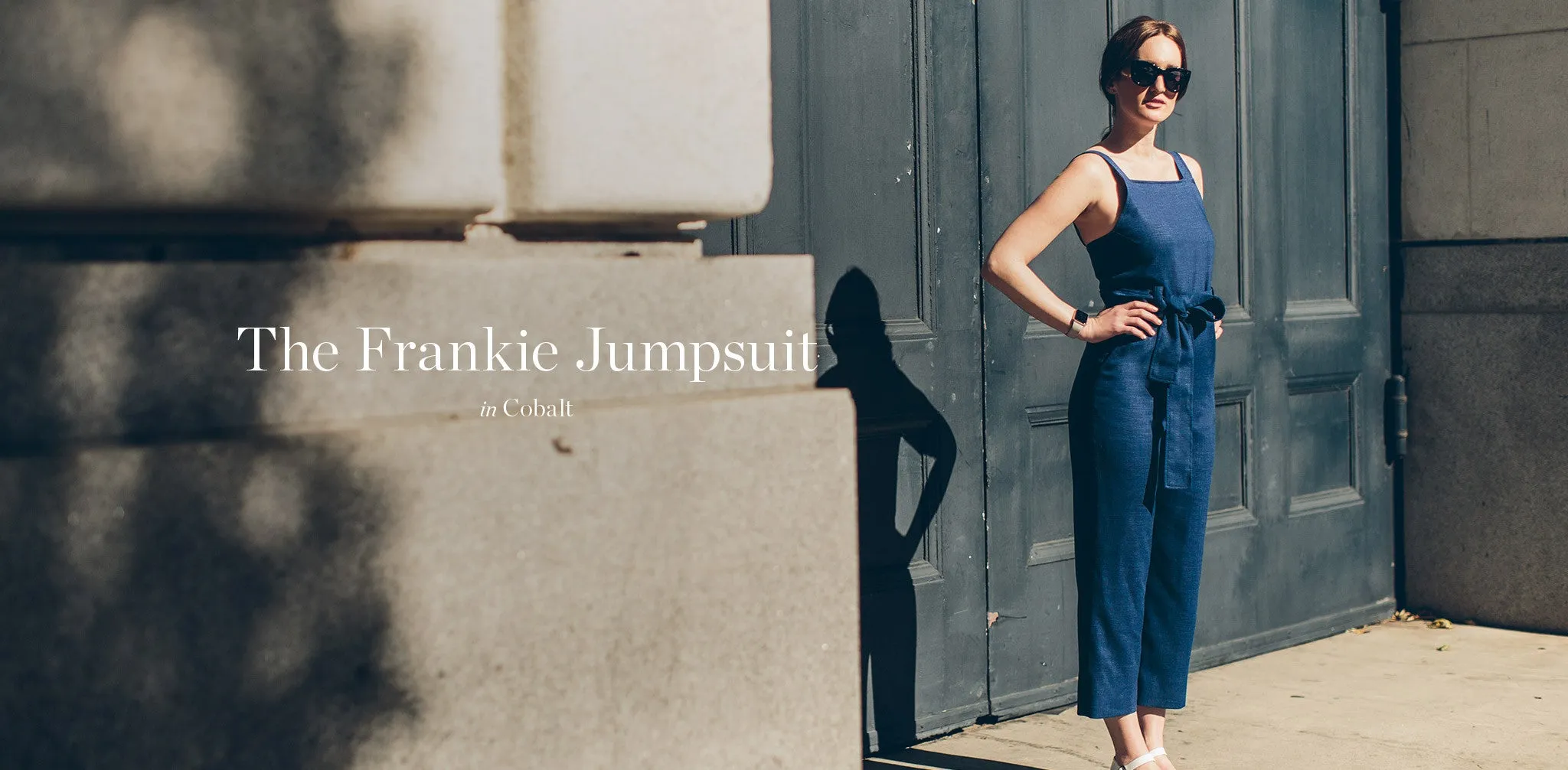 The Frankie Jumpsuit in Cobalt