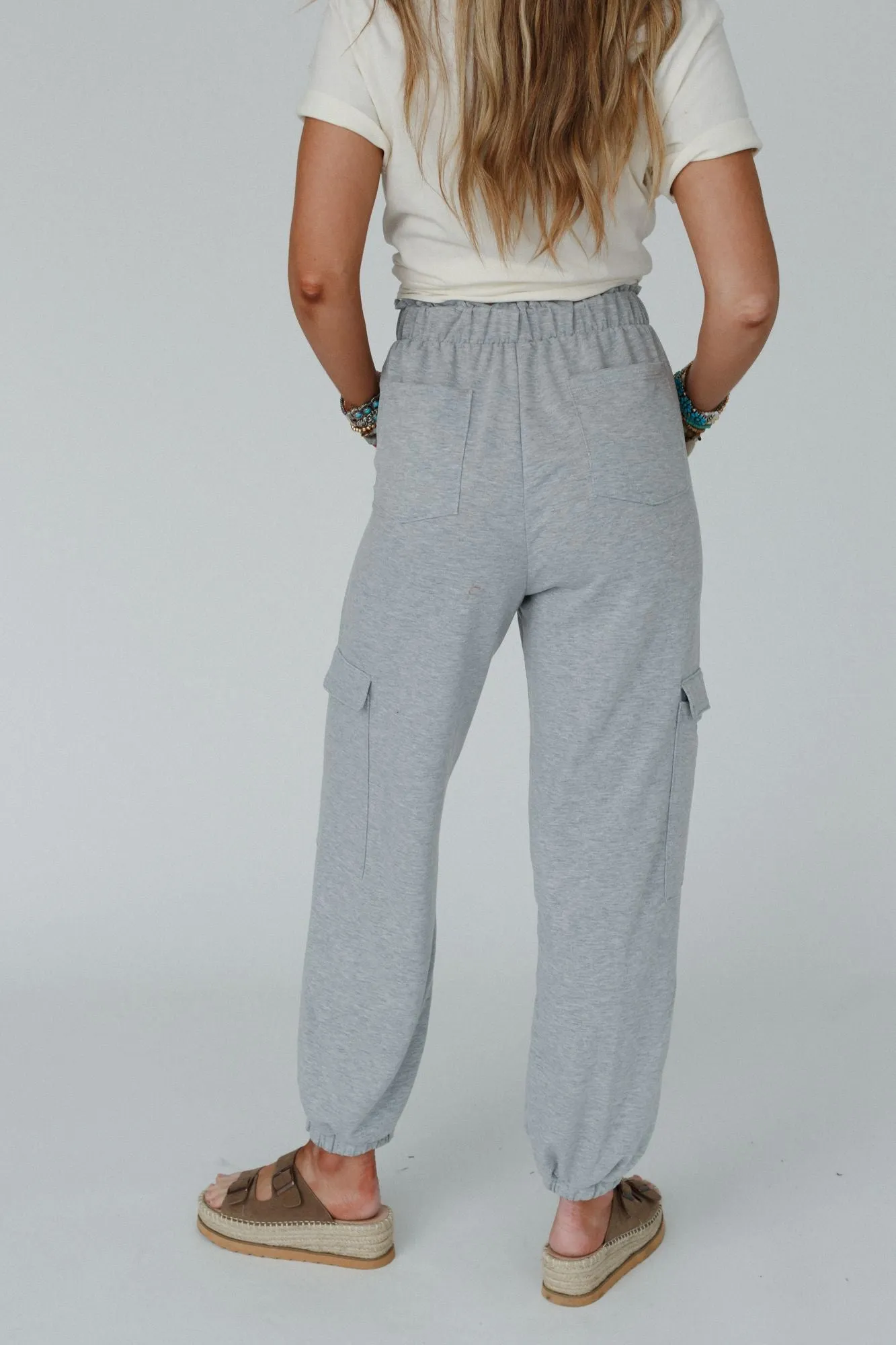 The Nest Easy Mornings Cinched Pants - Heather Gray