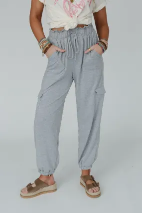 The Nest Easy Mornings Cinched Pants - Heather Gray