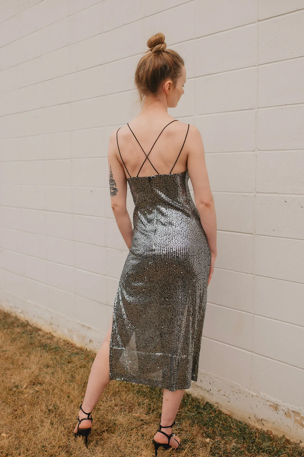 The Tenille Sequin Midi Dress