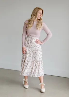 Tiered Floral High Waist Skirt - FINAL SALE